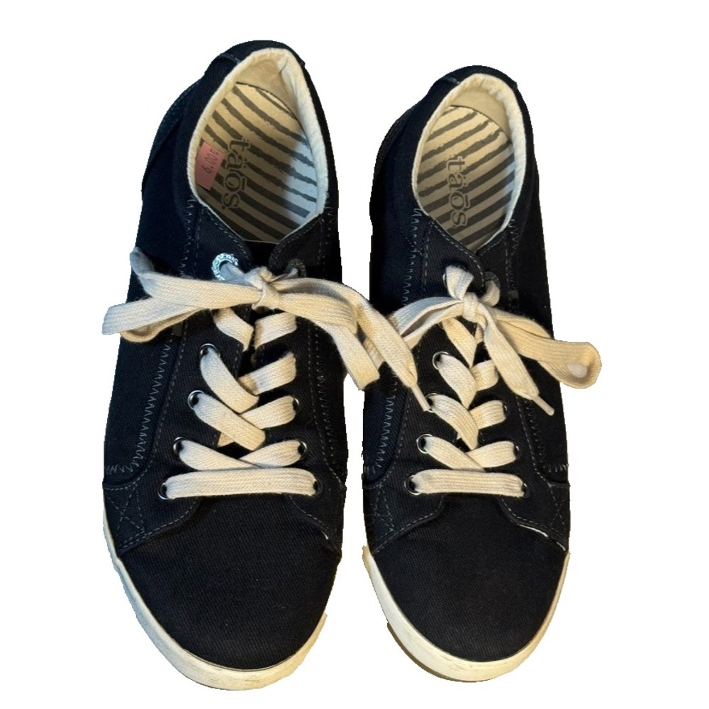 TAOS Charcoal Washed Canvas Star Canvas Shoes Size 9.5 Casual Sneakers EU 40